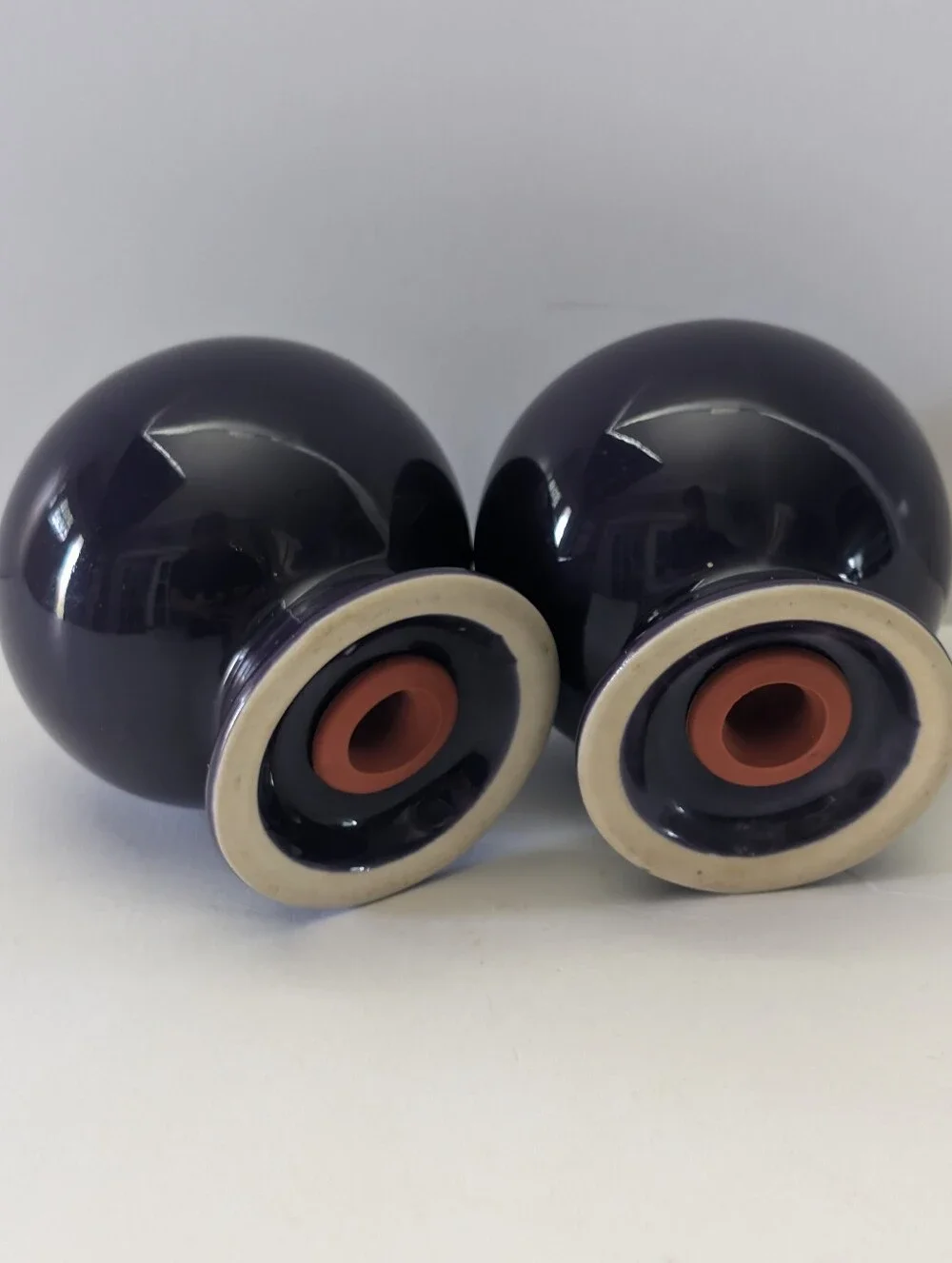 Dark Purple Fiesta Ware Ceramic Salt and Pepper‎ Shaker Set Retired Great